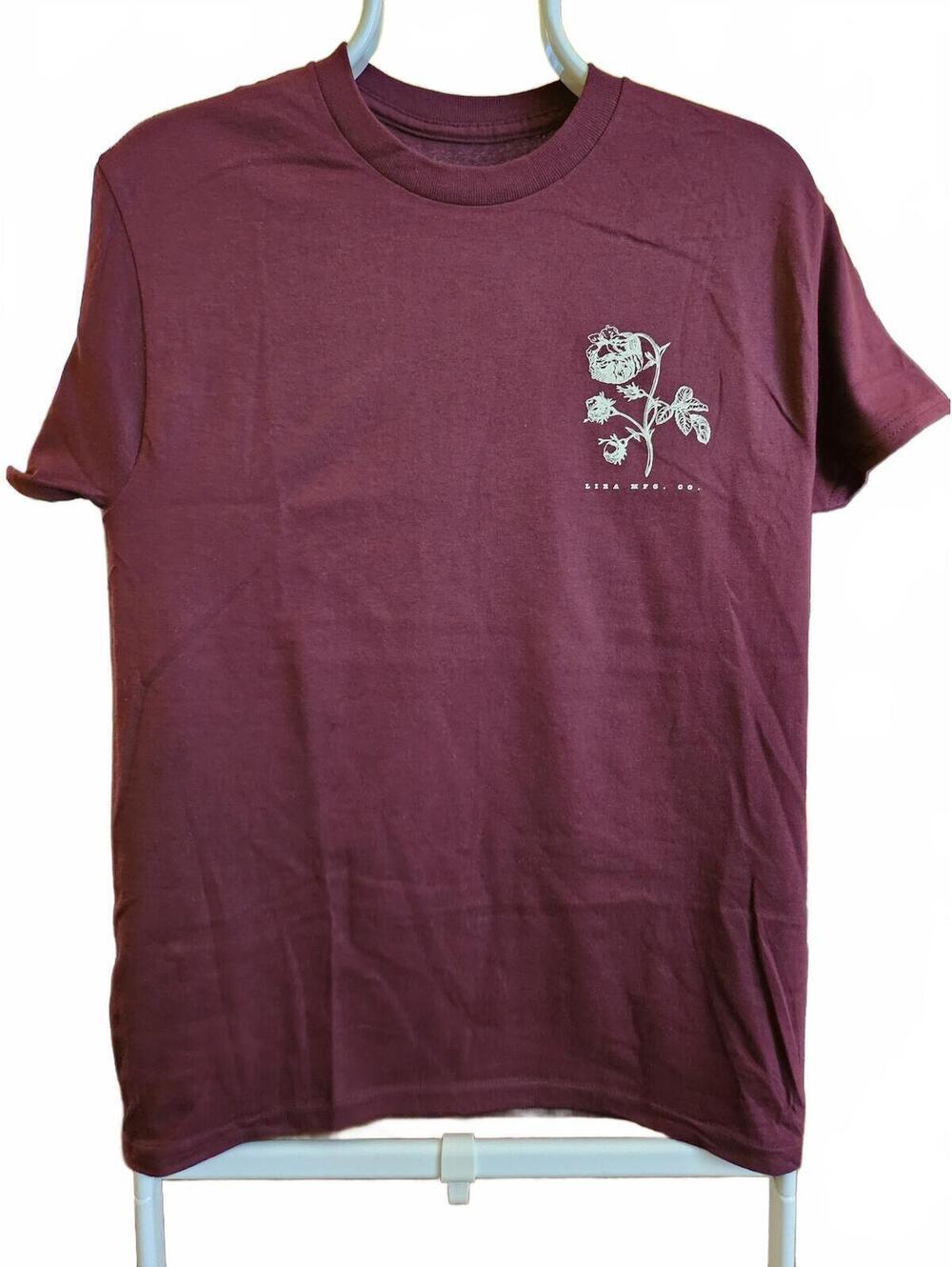 LIRA Rose Graphics RED T-Shirt - Men's Sz S - NWOT
